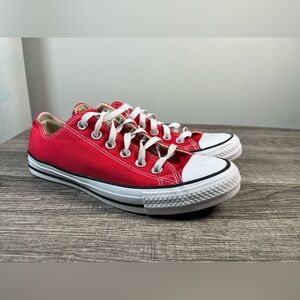 Size 8 - Converse Chuck Taylor All Star Low Red Women’s Shoes, Canvas